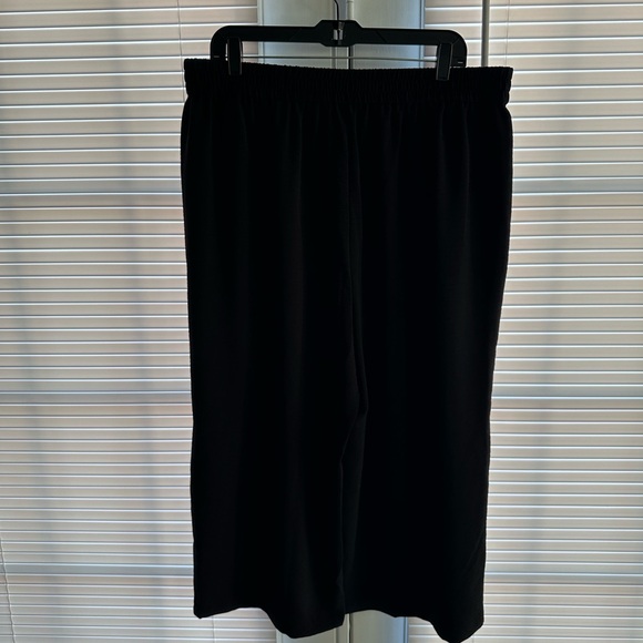 MICHAEL KORS Womens Black Wide Leg Stretch Cropped Pants Pull on Plus Sz 1X NWT - Picture 8 of 9